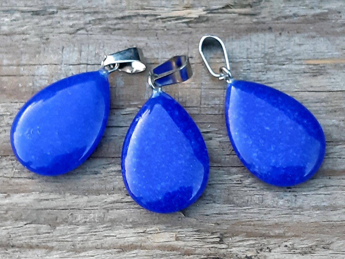 Edelsteen Lapis Lazuli druppel hanger